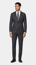 The Reserve Gray Tick Weave Suit