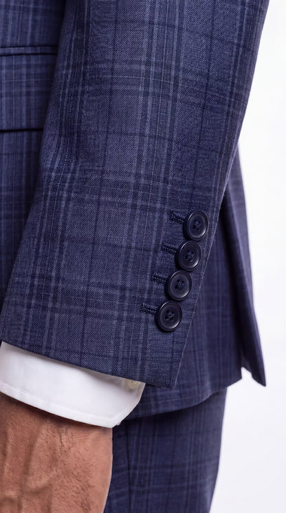 The Reserve Periwinkle Plaid Suit
