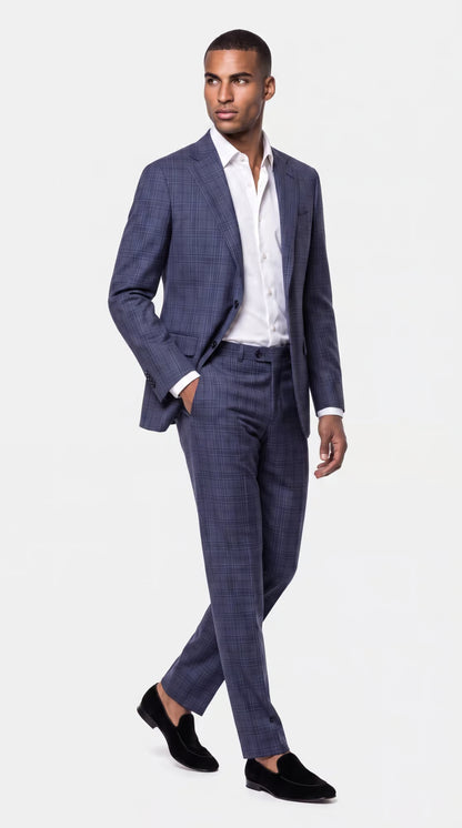 The Reserve Periwinkle Plaid Suit