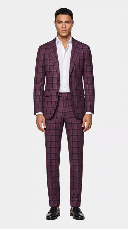 The Reserve Pink Windowpane Suit