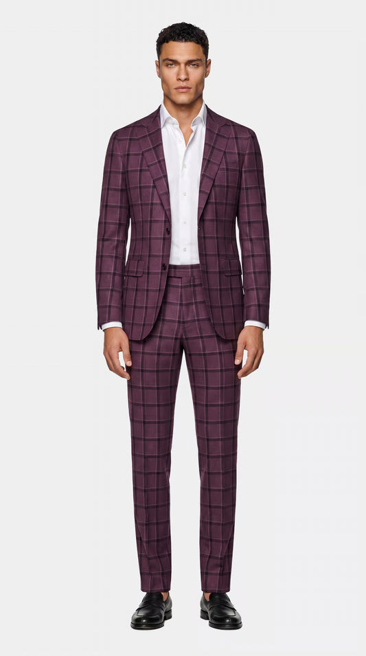 The Reserve Pink Windowpane Suit