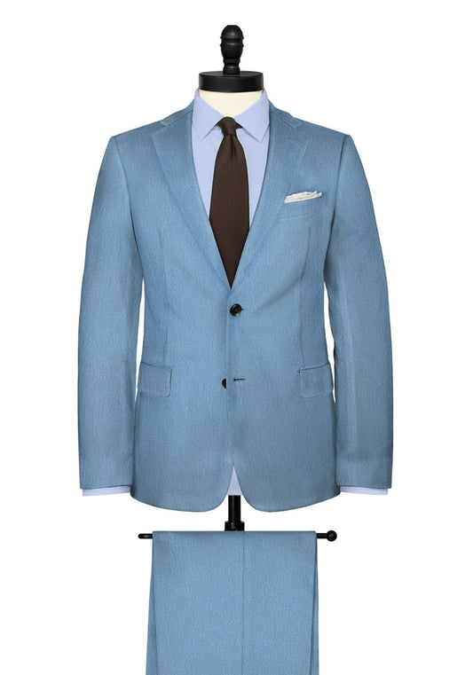 Bright Blue Linen Suit