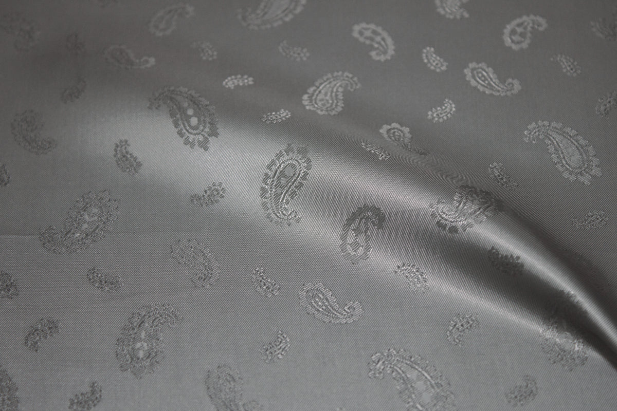 grey Paisley bemberg lining