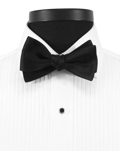 White Pleated Tuxedo Shirt